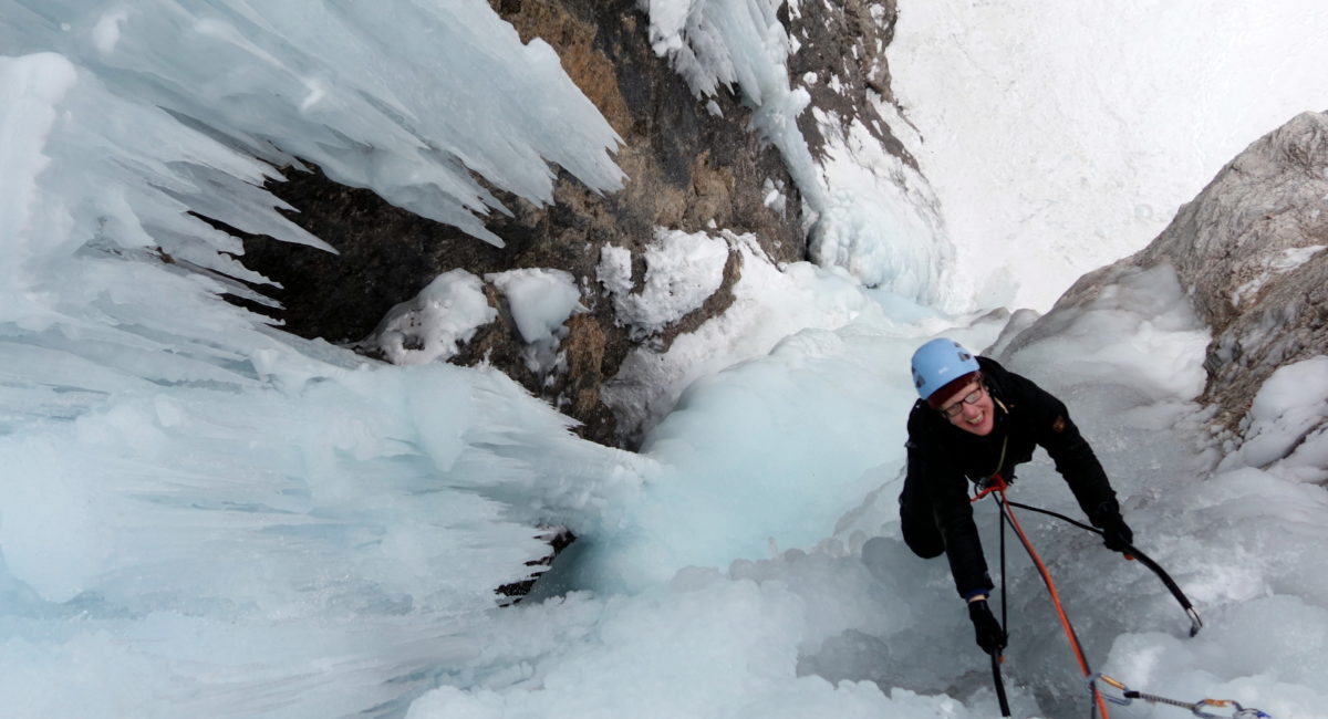 Eisklettern Dolomiten La Piovra