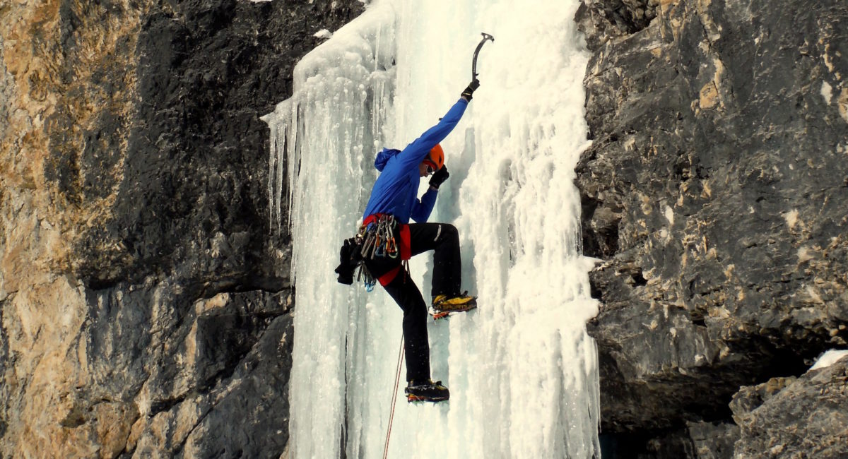 Eisklettern Dolomiten Sella