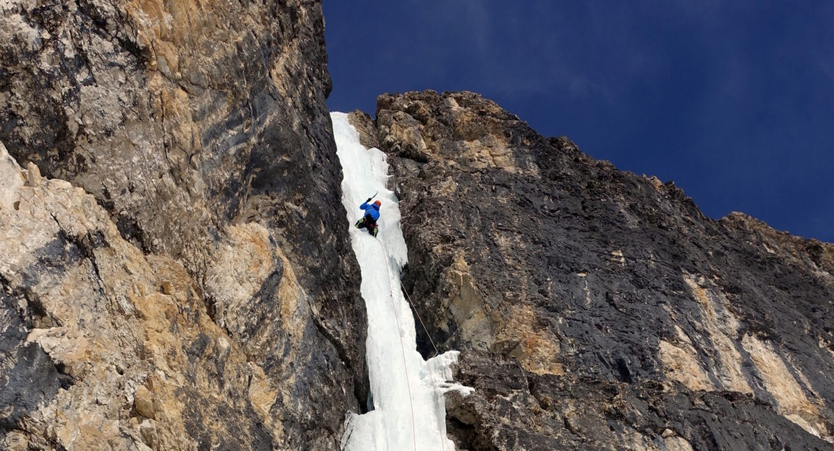 Eisklettern Dolomiten Sella1