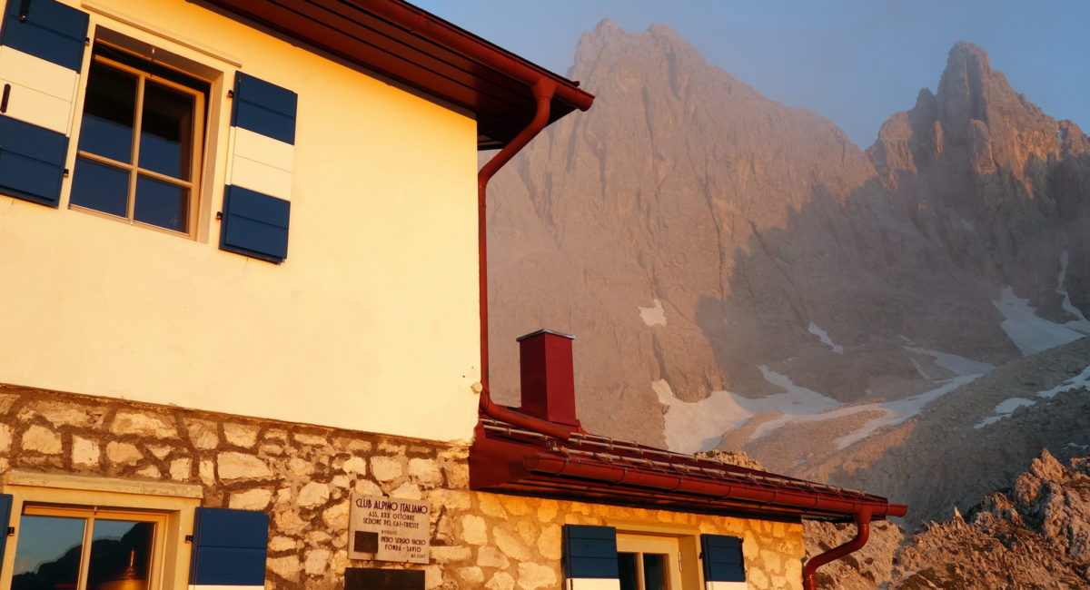 Fonda Savio Hütte Abendstimmung