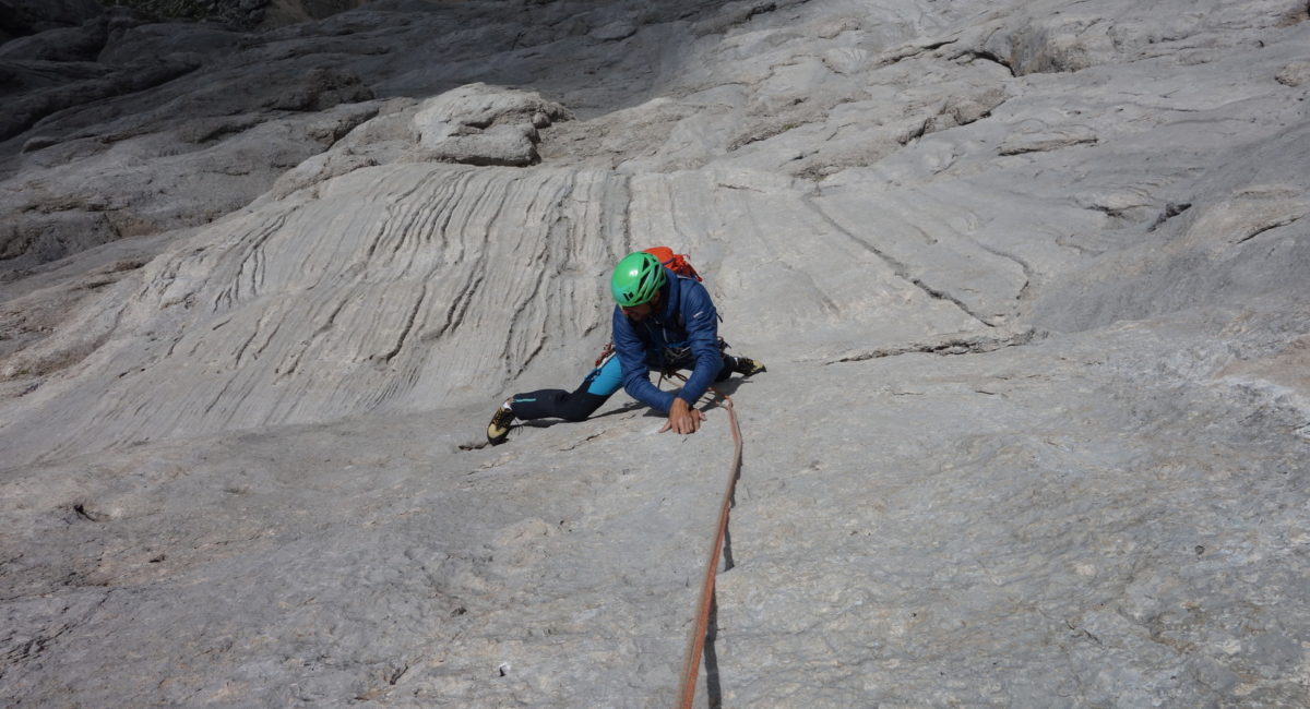 Marmolada Vinatzer_Messner Schlüsselseillänge